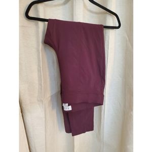 ELLE, Slimming size 12 Burgundy / maroon, Ponte pant, Pull on smooth no pockets